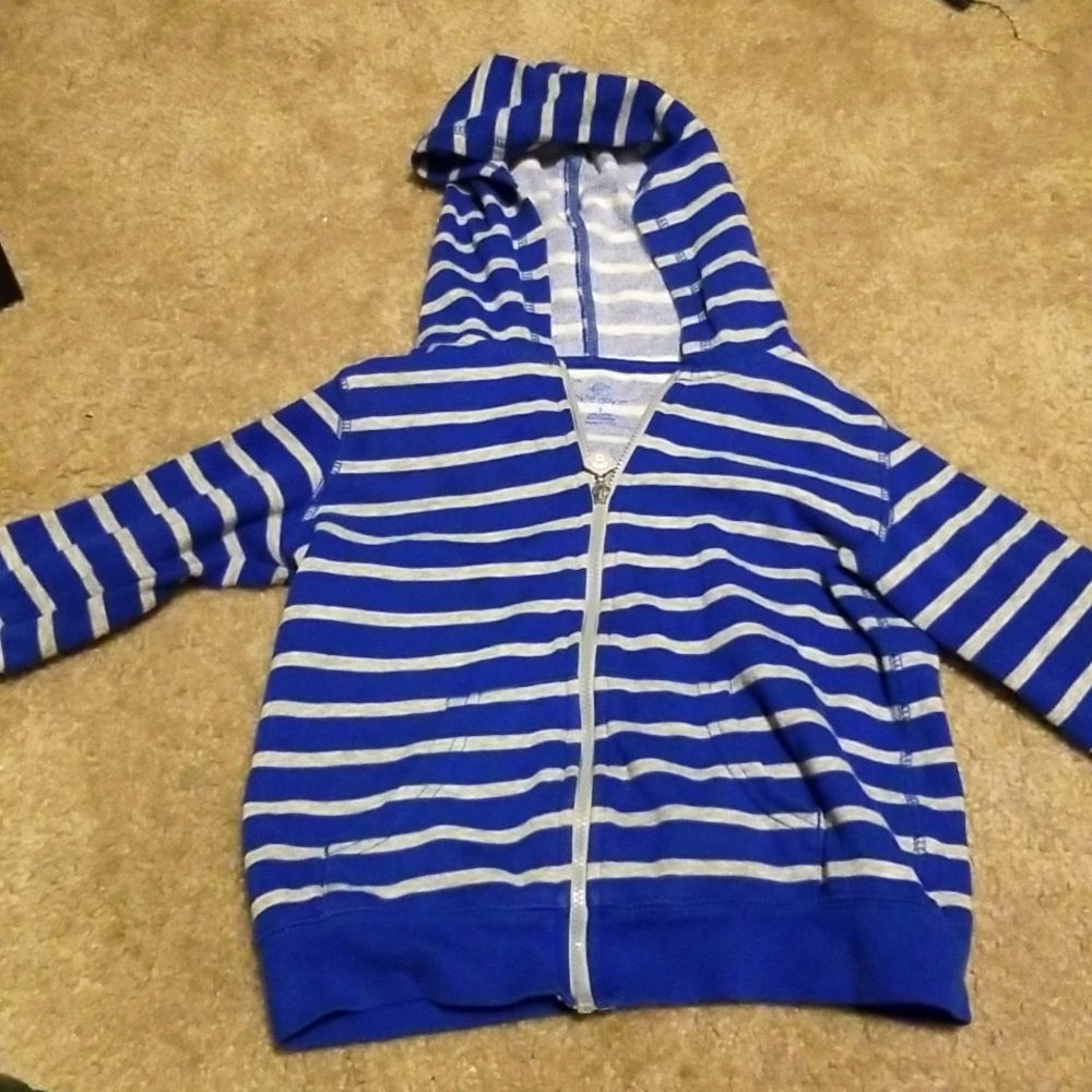 Adorable Okie Dokie Blue Striped Hoodie, Sz 5. BUNDLE TO SAVE!